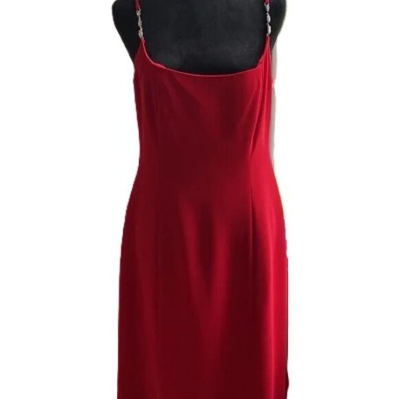 Jones New York red formal evening gown with cover size 10 - Picture 3 of 4